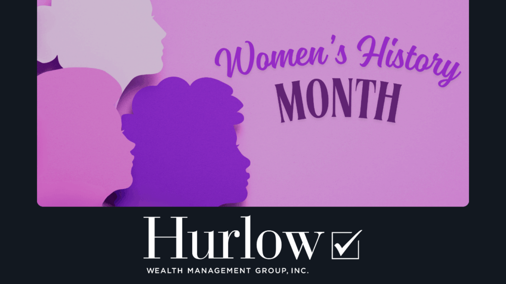 Women's faces are depicted in relief next to the heading Women's History Month