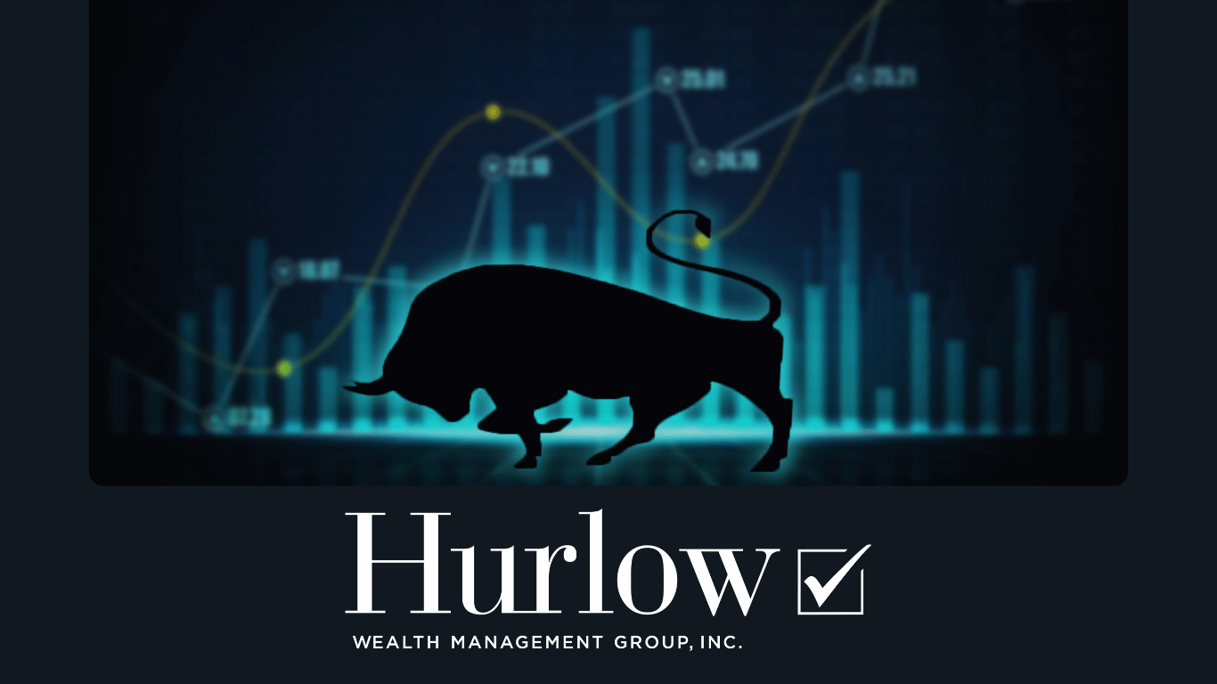 bull in front of stock chart