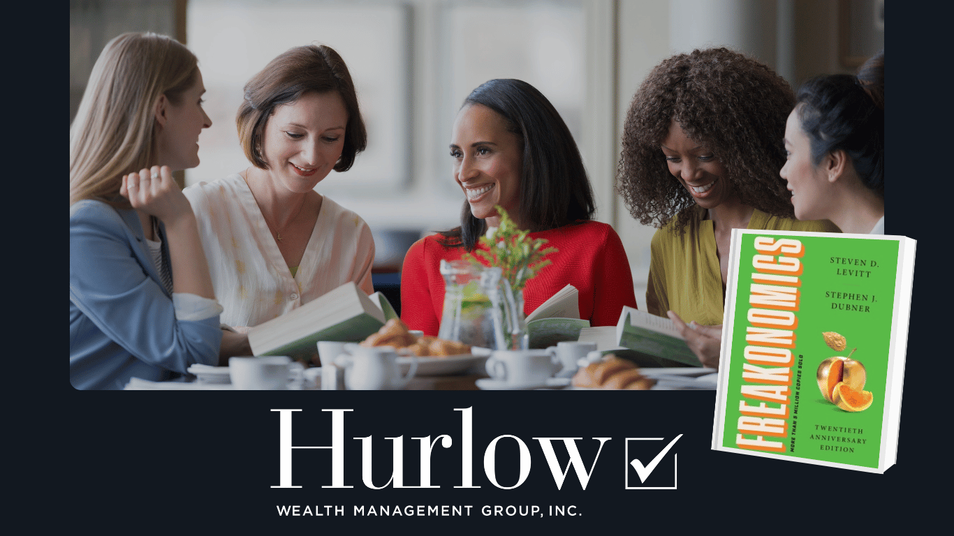 Women at a book club discussing Freakonomics